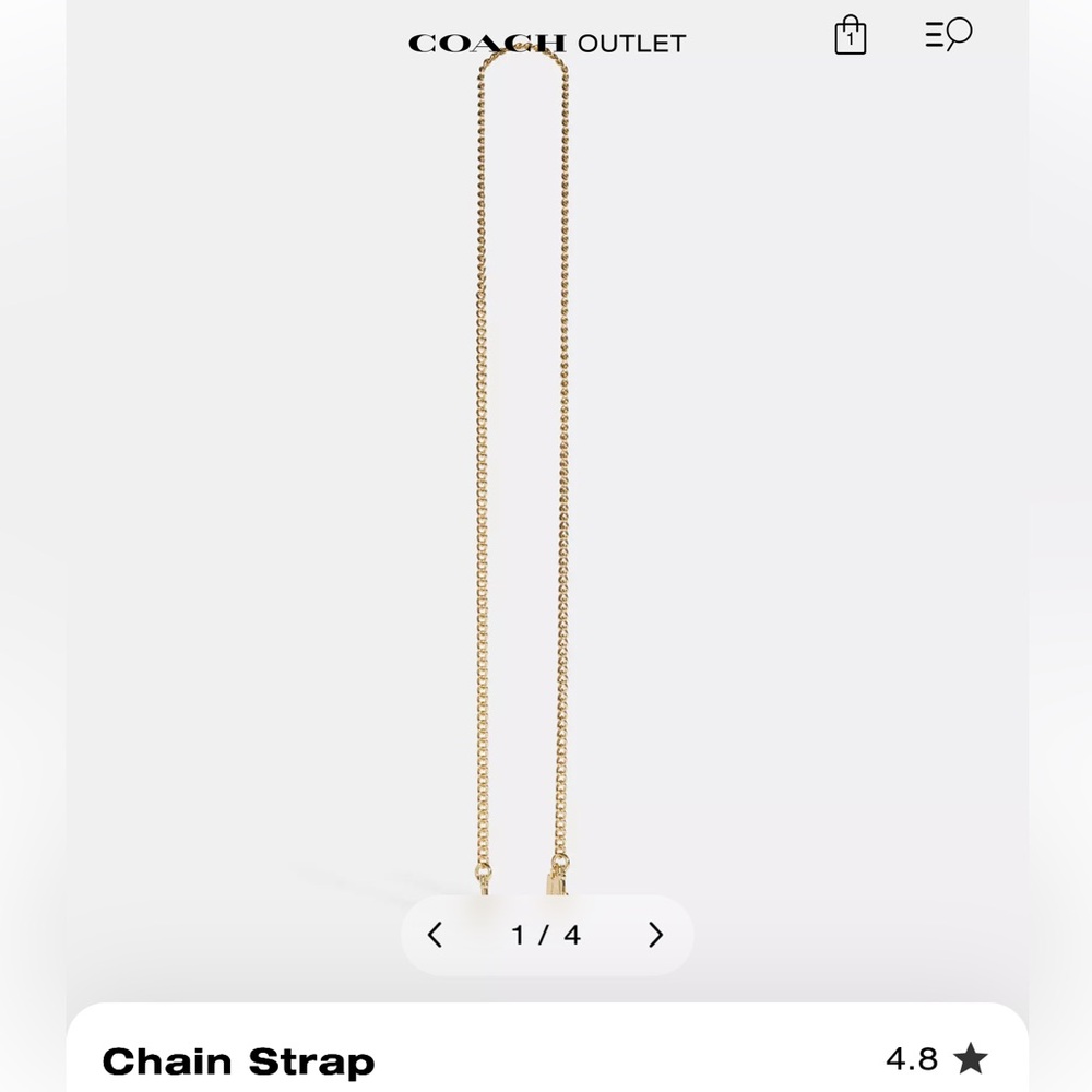 Coach Elegant Gold Chain Strap